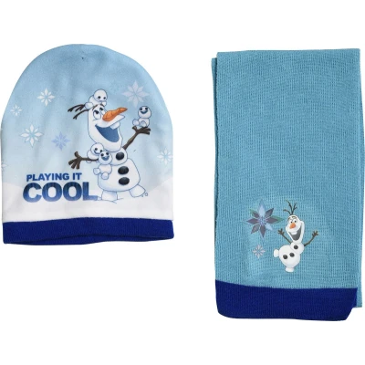 Afbeelding van Disney Winterset Frozen Junior Acryl Donkerblauw/blauw 2 delig