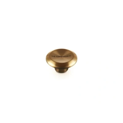 Afbeelding van Le Creuset Knop Signature Rond in RVS 4,7cm Goudkleurig
