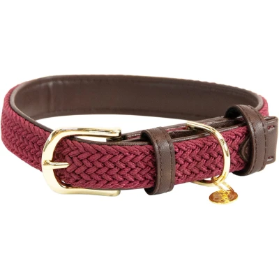 Afbeelding van Kentucky Horsewear Dogwear Hondenhalsband Gevlochten Nylon Bordeaux Maat L 62cm