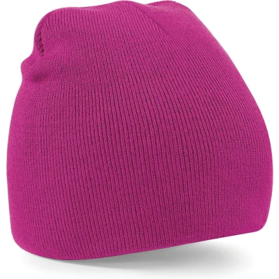 Afbeelding van Warme gebreide Beanie wintermuts in het fuchsia roze voor volwassenen Damesmutsen / herenmutsen 100% polyacryl Basic line