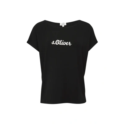 Afbeelding van s.Oliver Tshirt print, Dames, Maat: 36, Schwarz