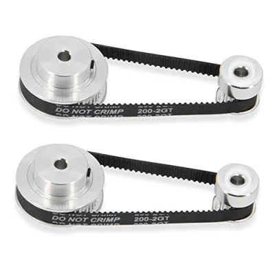 Afbeelding van Zeberoxyz 2 delige set GT2 synchroon wiel 20 &amp; 48 tanden 5 mm boring aluminium tandriemschijf met stuks lengte 200 breedte 6 riem (20 48T 5B 6), ZE058 9