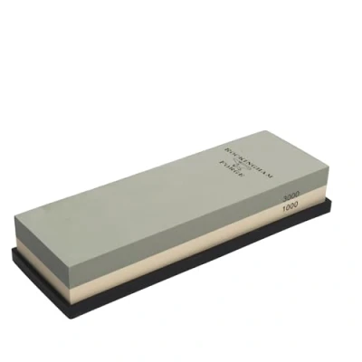 Afbeelding van Rockingham Forge SUPERSHARP PRO 2 in 1 combinatie Whetstone, 1000/3000 Grit extra brede Deluxe messenslijpsteen, antislip basis, 24 x 8 4,5 cm MEDIUM/FINE