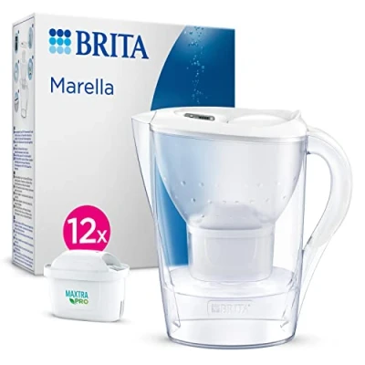 Afbeelding van BRITA Waterfilterkan Marella Cool 2,4L Wit incl. 12 MAXTRA PRO Waterfilters (SIOC Duurzaam verpakt))