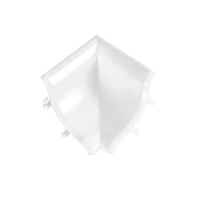 Afbeelding van DQ PP afdekprofiel binnenhoek, wit glanzend, 13 x mm, pvc, keukenstrip voor het werkblad, in de keuken, wandafsluitprofiel, tafelbladprofiel