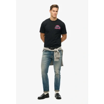 Afbeelding van Superdry Mannen Great Outdoors T shirt met Core Logo op de Borst Zwart Grootte: S