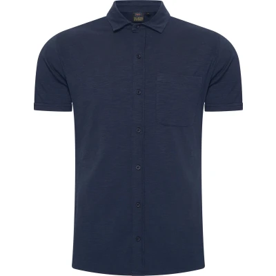 Afbeelding van Mario Russo Korte Mouwen Overhemd heren Polo shirt t XL Navy
