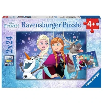 Afbeelding van Ravensburger puzzel Disney Frozen noorderlichten 2 x 24 stukjes