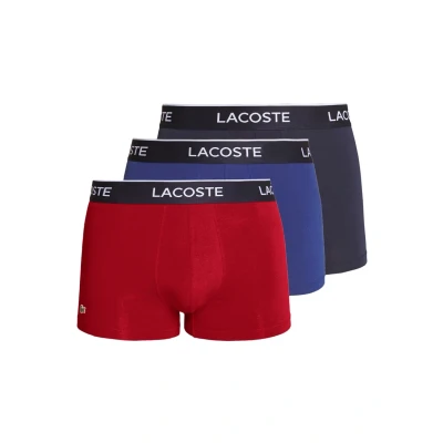 Afbeelding van Boxershort Lacoste Men Casual Navy Blue / Red Methylene (Set van 3) S