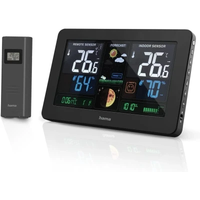Afbeelding van Hama Weerstation Premium Met Led Kleurendisplay En Usb Oplaadfunctie