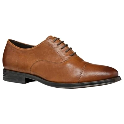 Afbeelding van Geox Veterschoenen, Heren, Maat: 41, Cognac Leer