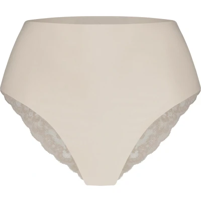 Afbeelding van ten Cate Secrets HIGH Waist Brazilian MET KANT Slip, Dames, Maat: 38, Nude