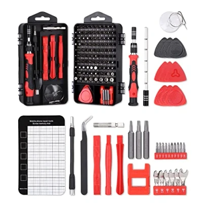 Afbeelding van Schroevendraaierset, fijnmechaniek, 141 in 1, magnetische mini fijnmechanica set, draagbare torx bit, precisieschroevendraaierset voor iPhone, laptop, tablet, horloges, camera, elektronica set