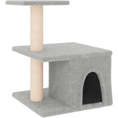 Afbeelding van vidaXL Kattenmeubel met sisal krabpalen 48 cm lichtgrijs