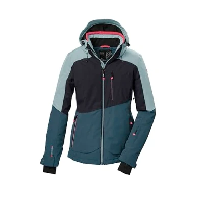 Afbeelding van killtec Dames SKI jack/functionele jas met afritsbare capuchon, sneeuwvanger en onderarmventilatie KSW 37 WMN JCKT, licht ijsblauw, 44, 41971 000