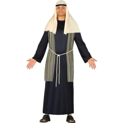 Afbeelding van Middeleeuwen &amp; Renaissance Kostuum Herder Uit Jeruzalem Blauw Man Maat 52 54 Carnavalskleding Verkleedkleding