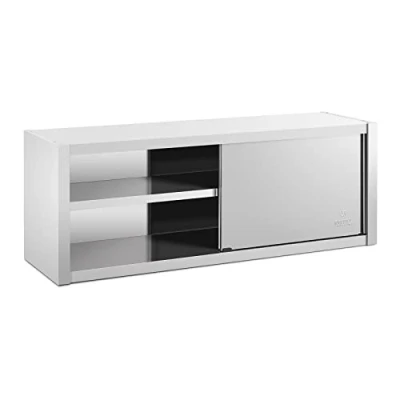 Afbeelding van Royal Catering Roestvrijstalen hangkast 160 x 45 cm