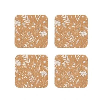 Afbeelding van KitchenCraft Natural Elements Kurken Onderzetters, 4 Stuks Biologisch Afbreekbare Houten 12 x Centimeter