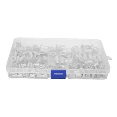Afbeelding van 150 stks klinknagel moer, M3 M4 M5 M6 M8 aluminium moer schroefdraad moeren kit hardware bevestigingsmiddelen