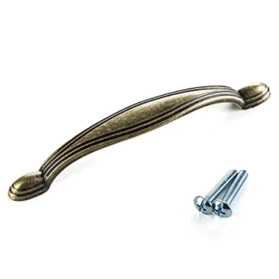 Afbeelding van Meubelgreep AN03 Boorgatafstand 96 mm Oud messing optiek Stijl/landhuisgreep van SOTECH