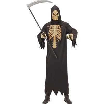 Afbeelding van Beul &amp; Magere Hein kostuum Realistische Borstkas Reaper Man XL Carnaval Verkleedkleding