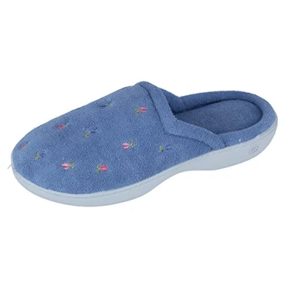 Afbeelding van Isotoner Klassieke badstof pantoffels, Periwinkle, 37.5/38 EU