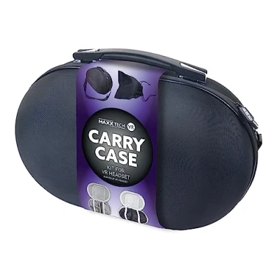 Afbeelding van Maxx Tech VR Draaghoes, universele draagtas voor headset, controller en accessoires, compatibel met PSVR2, Meta Quest 2, HTC Vive Pro Pro, Pico 4 Many More, Zwart,