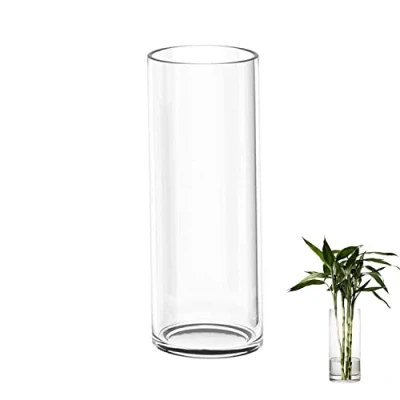 Afbeelding van TSKDKIT grote glazen vaas voor bloemen 30cm cilinder duidelijke woonkamer moderne 30 x 10 cm