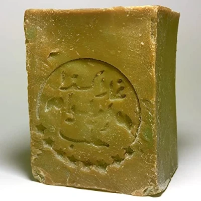 Afbeelding van Aleppo Zeep 200 gr % 25 Laurierolie,% 75 Vierge Olijfolie, Natuurlijk en Handgemaakt, met Katoenen Zakje