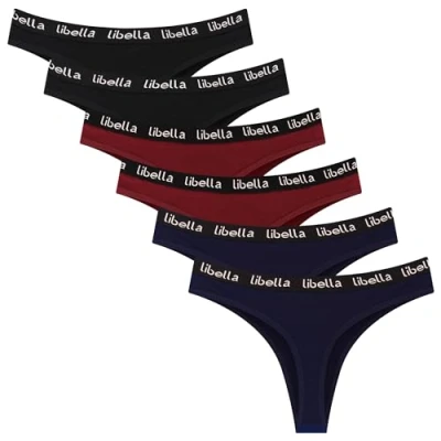 Afbeelding van Libella damesslipjes voor dames, multi pack strepen G strings 6, 3207 BMR S