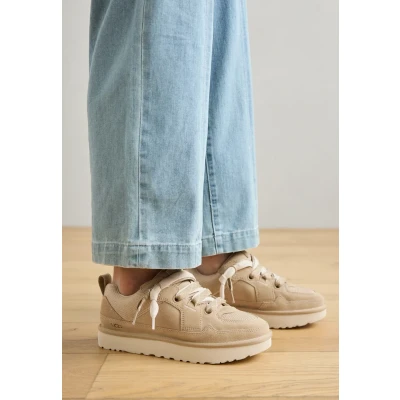 Afbeelding van UGG Lowmel Sneakers laag, Dames, Maat: 39, Mustard seed Leer en textiel