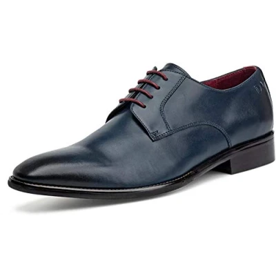 Afbeelding van DIGEL Simon 1001902/198011 halfhoge veterschoen voor heren, derby stijl, antislip zool, Blauw, 20 45 EU