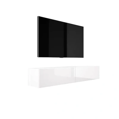 Afbeelding van 3E 3xE living.com Hangende tv kast (B: 170 cm, H: 34 D: 32 cm) in wit mat &amp; hoogglans
