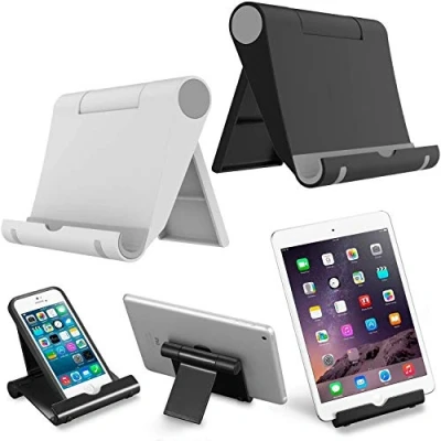 Afbeelding van VOVIGGOL 2 stuks mobiele telefoonstandaard voor bureau, opvouwbare telefoonhouder telefoonhouder, verstelbare tabletstandaard, compatibel met iPhone 12 Pro 11 Xs X 8 iPad Samsung