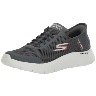 Afbeelding van Skechers Heren Free Slip Ins Go Walk Flex Hands Up Sneakers, grijs, 46 EU breed, Breed