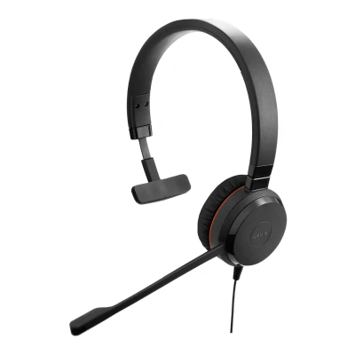 Afbeelding van Jabra Evolve 30 Mono Headset Unified Communications hoofdtelefoon voor VoIP softphone met passieve ruisonderdrukking 3,5 mm jack zwart