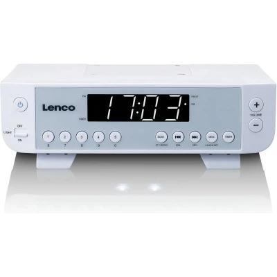 Afbeelding van Lenco KCR 11WH FM Keukenradio met LED verlichting en timer White