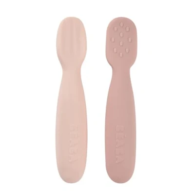Afbeelding van BEABA® Leerlepel set van 2 gemaakt siliconen Marshmallow