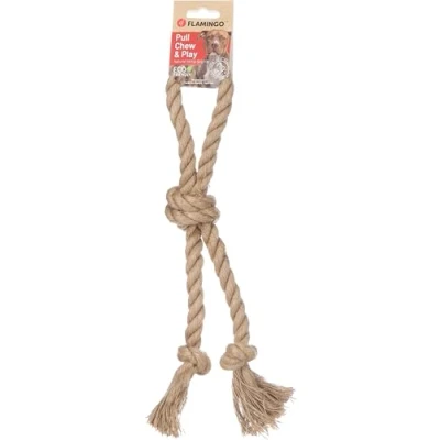 Afbeelding van Flamingo Hondenspeelgoed Trektouw Met 3 Knopen 35CM