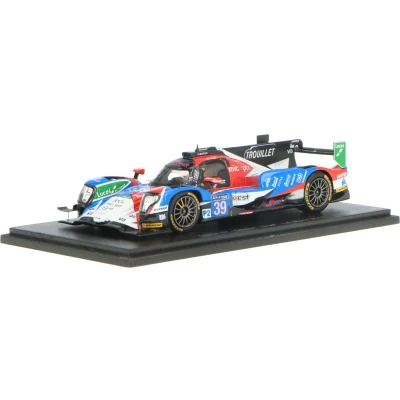 Afbeelding van De 1:43 gegoten modelauto van Oreca 07 Gibson Graff #39 24H LeMans in 2017. chauffeurs waren E. Guibbert / Trouillet en J. Winslow. fabrikant het schaalmodel is Spark.
