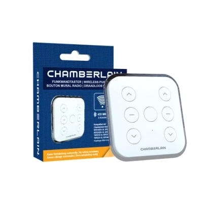 Afbeelding van Chamberlain 2 kanaals RTXW2 10 draadloze wandzender voor rolluikaandrijving, wit