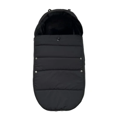 Afbeelding van Brogtorl Universele kinderwagen voetenzak, voetmat winter, compatibel met Bugaboo Butterfly en Bee, regenbestendige stof, zachte voering waterafstotende stof (zwart)