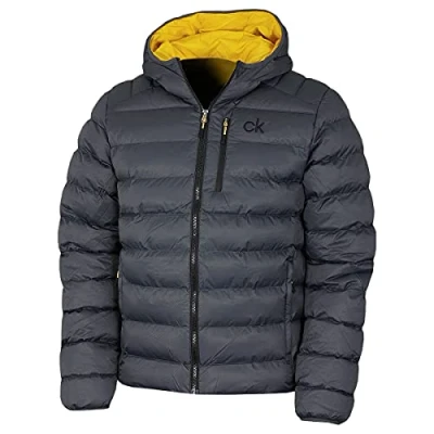 Afbeelding van Calvin Klein Heren San Gabriel geweven gewatteerde Houtskool XL