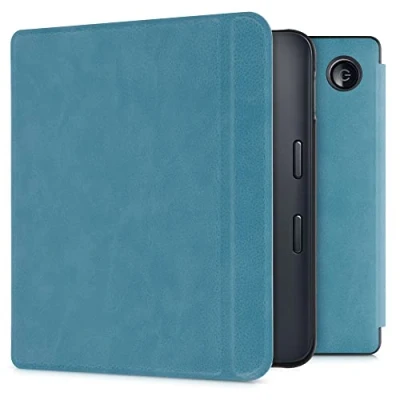 Afbeelding van kwmobile e reader hoesje compatibel met Kobo Libra 2 hoes Ereader case magnetische sluiting In petrol