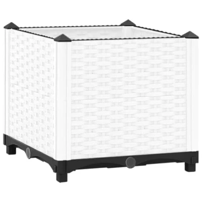 Afbeelding van vidaXL Plantenbak verhoogd 40x40x38 cm polypropeen, plantenbak, plantenpot, bloempot, tuinbak, bloembak, tuinbed, planten bak, bloem bed, tuin bak