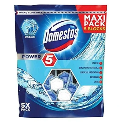 Afbeelding van Domestos Toiletblokjes WC Verfrisser Ocean 5 x 55gr