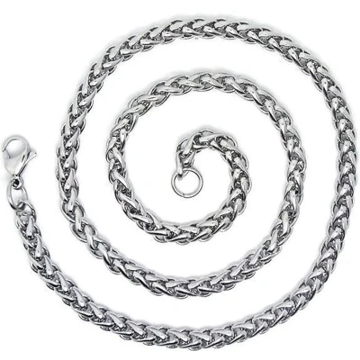 Afbeelding van Stalen Vossenstaart Ketting Gevlochten Edelstaal 5mm/60cm