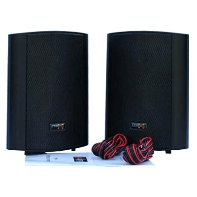 Afbeelding van E Lektron EWL4P stereo passief luidsprekerpaar incl. montagebeugels voor binnen en buiten 4&quot; 100W zwart