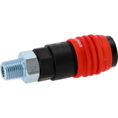 Afbeelding van 3 in 1 universele persluchtveiligheidskoppeling met 1/4 AG KS Tools 999.9104