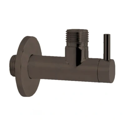 Afbeelding van HotBath Pal hoekstopkraan rond met filter 1/2&quot; Verouderd Messing P2002AB